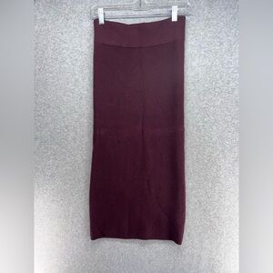 Express Deep Burgundy Pencil Skirt